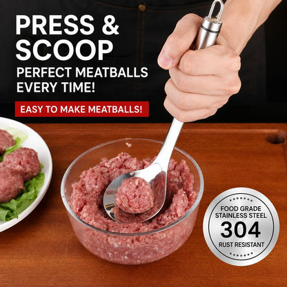 Kitchora Stainless Steel Meatball Maker Spoon